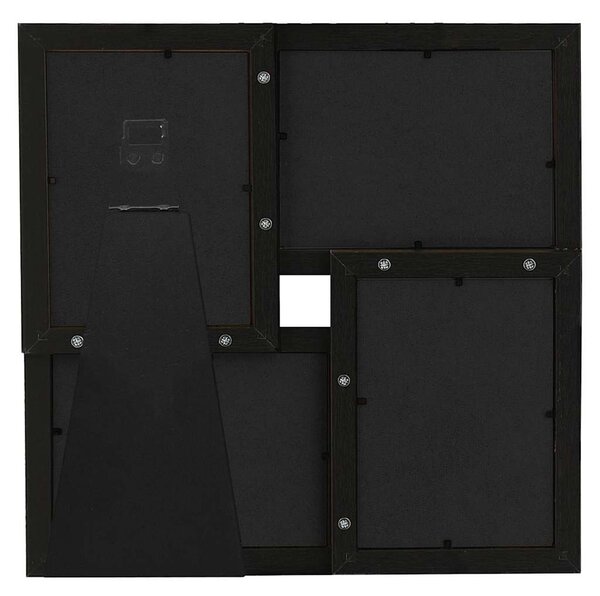 Kolážový fotorámeček na 4 obrázky (10 x 15 cm) černý MDF 332774