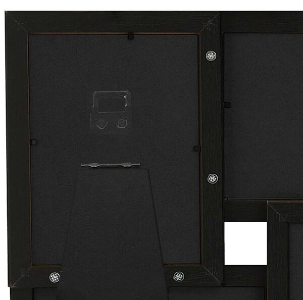 Kolážový fotorámeček na 4 obrázky (10 x 15 cm) černý MDF 332774