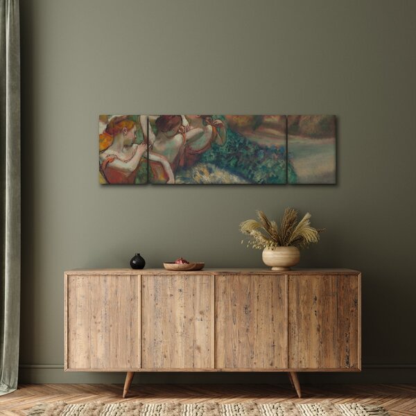Obraz - Edgar Degas, Four Dancers, reprodukce (170x50 cm)