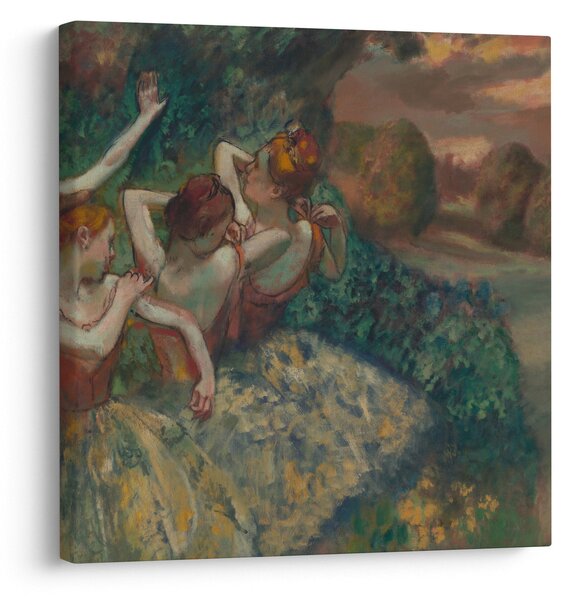 Obraz - Edgar Degas, Four Dancers, reprodukce (30x30 cm)