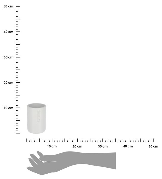 Koupelnový pohár Loudis, bílá, 350 ml