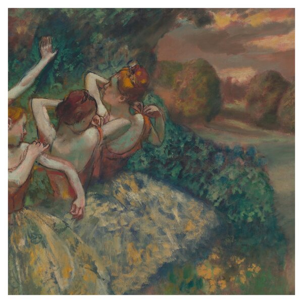 Obraz - Edgar Degas, Four Dancers, reprodukce (30x30 cm)