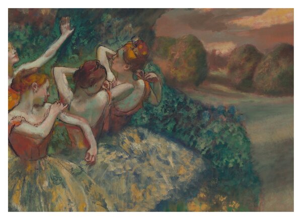 Obraz - Edgar Degas, Four Dancers, reprodukce (70x50 cm)