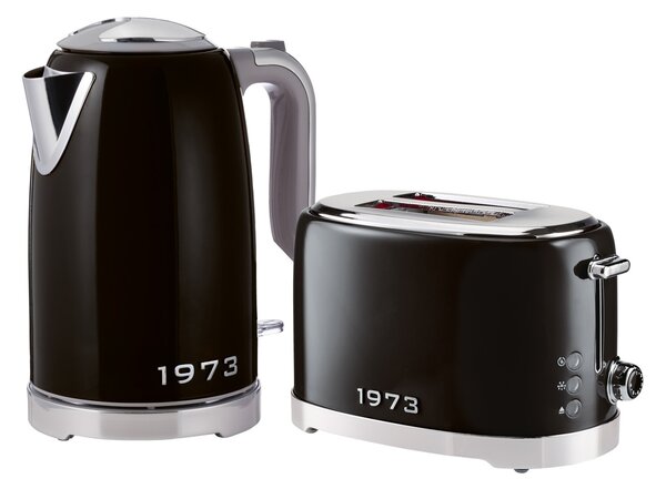 Silvercrest® Sada retro rychlovarné konvice 1973 Swkr 3100 C3 a retro topinkovače 1973 STR 980 C3, černá, 2dílná (800010785)
