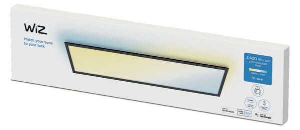 WiZ přisazený LED panel 36W 3400lm 2700-6500K IP20 120x30cm, černý
