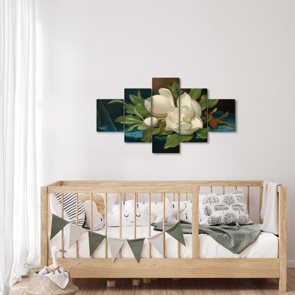 Obraz - Martin Johnson Heade, Giant Magnolias on a Blue Velvet Cloth, reprodukce (125x70 cm)