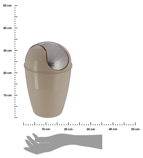 Odpadkový koš Cuesta, béžová, 5,6L