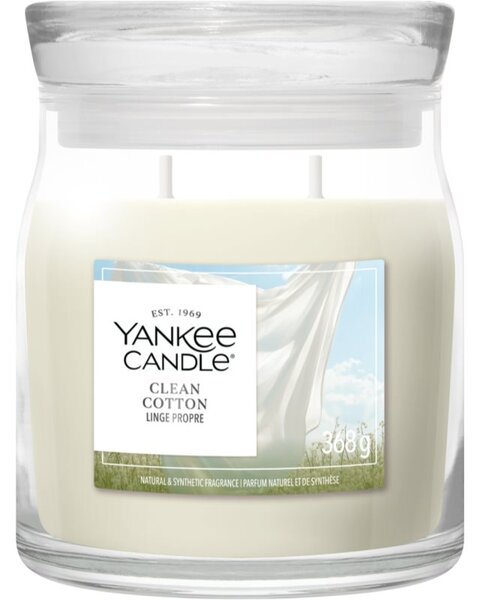 Yankee Candle Clean Cotton vonná svíčka Signature 368 g