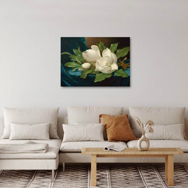 Obraz - Martin Johnson Heade, Giant Magnolias on a Blue Velvet Cloth, reprodukce (70x50 cm)