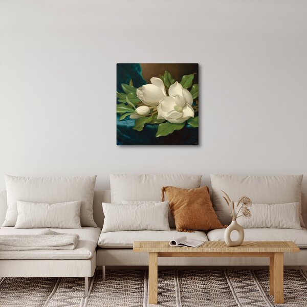 Obraz - Martin Johnson Heade, Giant Magnolias on a Blue Velvet Cloth, reprodukce (30x30 cm)