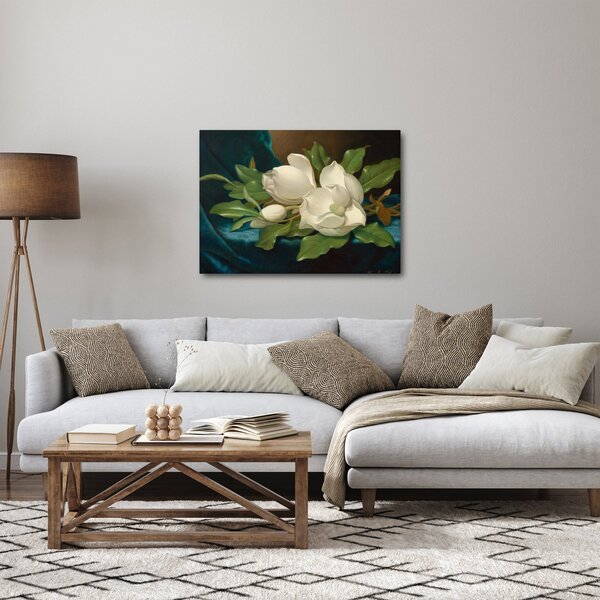 Obraz - Martin Johnson Heade, Giant Magnolias on a Blue Velvet Cloth, reprodukce (70x50 cm)