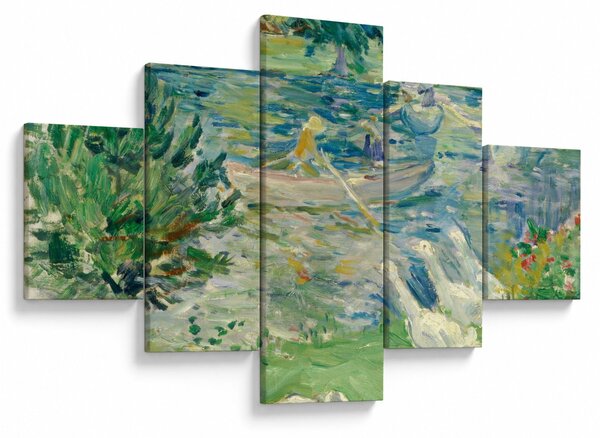 Obraz - Berthe Morisot, Girl in a Boat with Geese, reprodukce (125x70 cm)