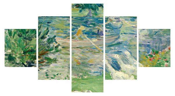 Obraz - Berthe Morisot, Girl in a Boat with Geese, reprodukce (125x70 cm)