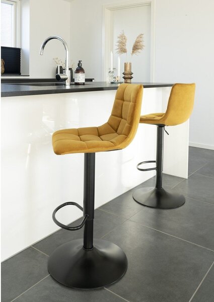 Žluté barové židle v sadě 2 ks 88 cm Middelfart – House Nordic