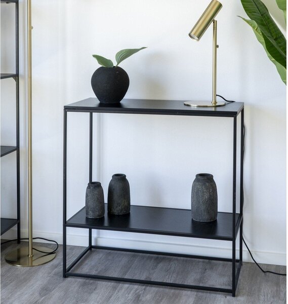 Černý konzolový stolek s černou deskou 80x36 cm Vita – House Nordic