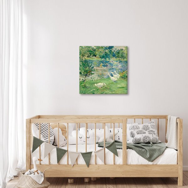 Obraz - Berthe Morisot, Girl in a Boat with Geese, reprodukce (30x30 cm)