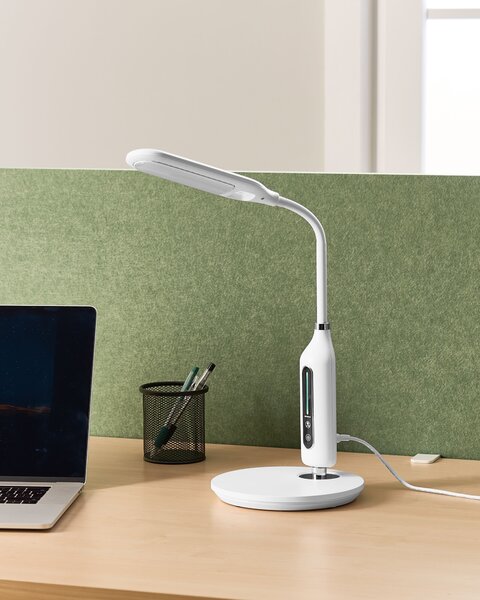 LED stolní lampa CYGNUS se stmívačem Kov Bílá