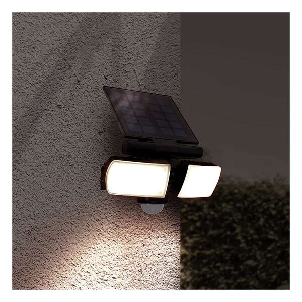 LED solární světlo se senzorem WO772, černá