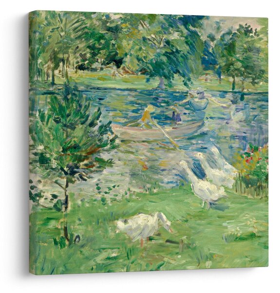 Obraz - Berthe Morisot, Girl in a Boat with Geese, reprodukce (30x30 cm)