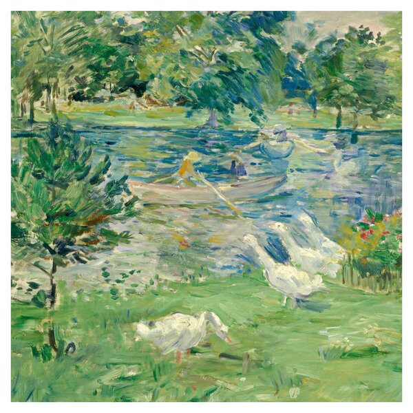 Obraz - Berthe Morisot, Girl in a Boat with Geese, reprodukce (30x30 cm)