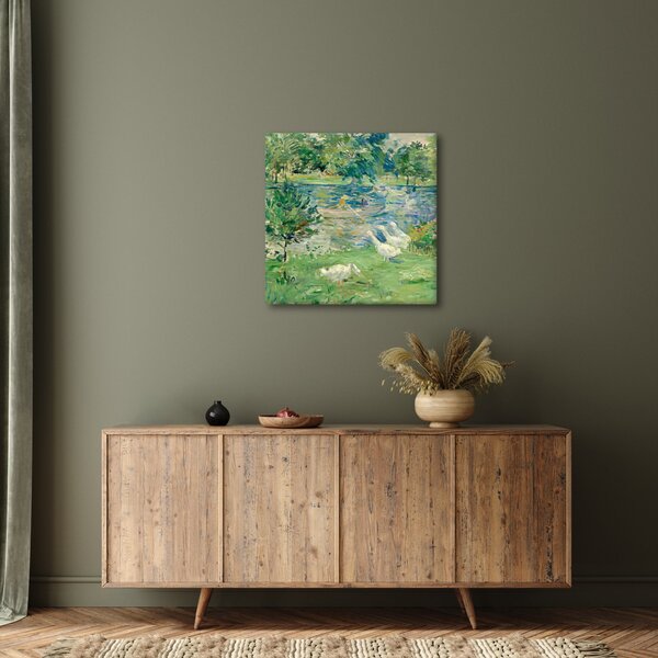 Obraz - Berthe Morisot, Girl in a Boat with Geese, reprodukce (30x30 cm)