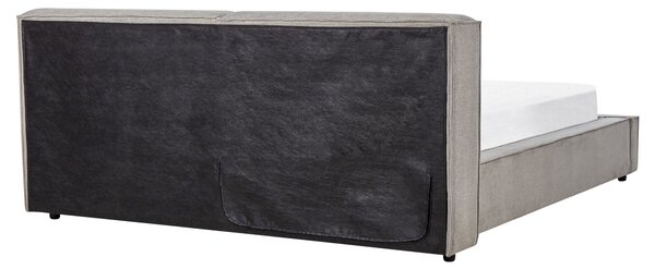 Postel Tkanina LINARDS 160 x 200 cm Šedá