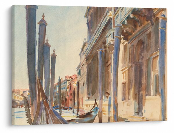 Obraz - John Singer Sargent, Gondola Moorings on the Grand Canal, reprodukce (70x50 cm)