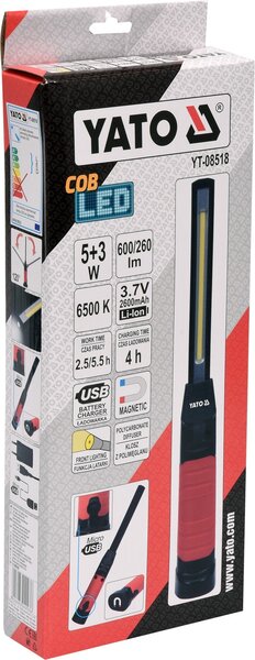 YATO Lampa montážní COB LED 5W + 3W Yato