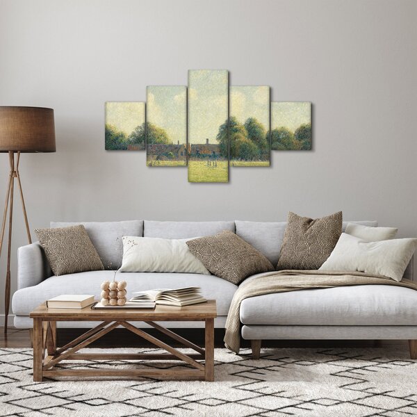 Obraz - Camille Pissarro, Hampton Court Green, reprodukce (125x70 cm)