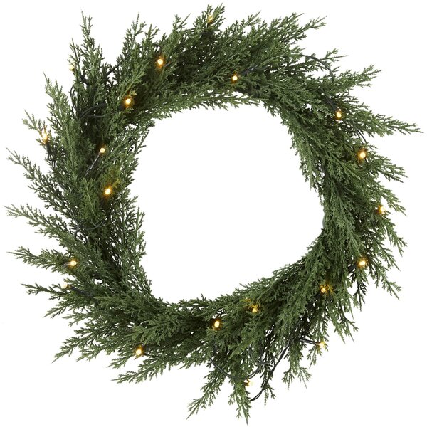 Svítící vánoční věnec Thuja 40 cm