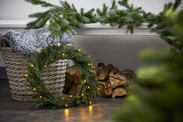 Svítící vánoční věnec Thuja 40 cm
