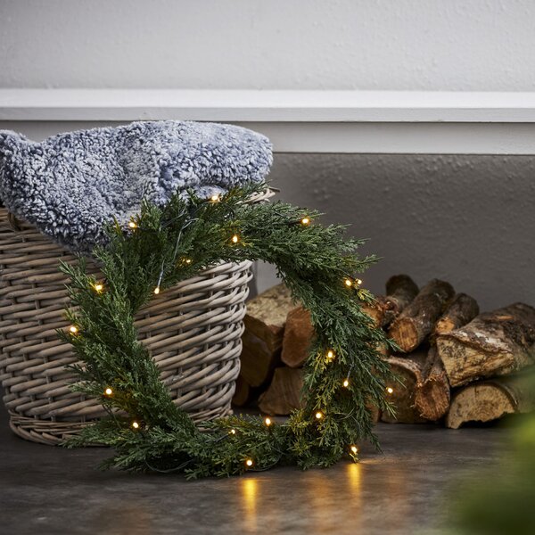 Svítící vánoční věnec Thuja 40 cm