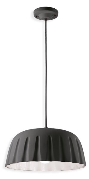 Ferroluce Závěsné svítidlo MADAME GRES, ∅ 40 cm, v. 18 cm, 1xE27 Barva: Černá