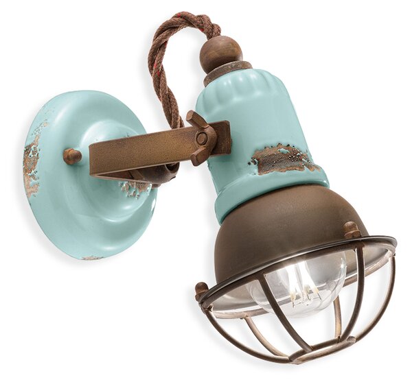 Ferroluce Nástěnné retro svítidlo LOFT, š. 19 cm, 1xE14 Barva: Červená