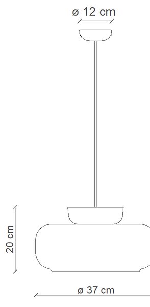 Ferroluce Závěsné svítidlo MARACANA', ∅ 37 cm, v. 20 cm, 1xE27 Barva: Hnědá