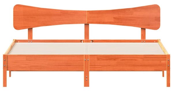 Postel bez matrace voskově hnědá 160 x 200 cm masivní borovice 3328228