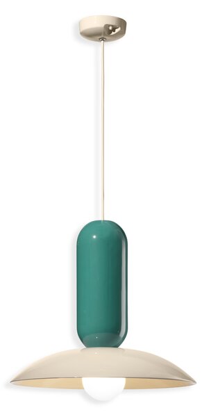 Ferroluce Závěsné svítidlo PAU, ∅ 40 cm, 1xE27 Barva stínidla: Tyrkysová
