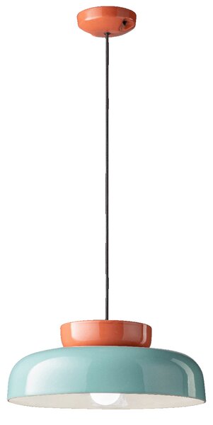 Ferroluce Závěsné svítidlo MARACANA', ∅ 37 cm, v. 15 cm, 1xE27 Barva: Modro-žlutá