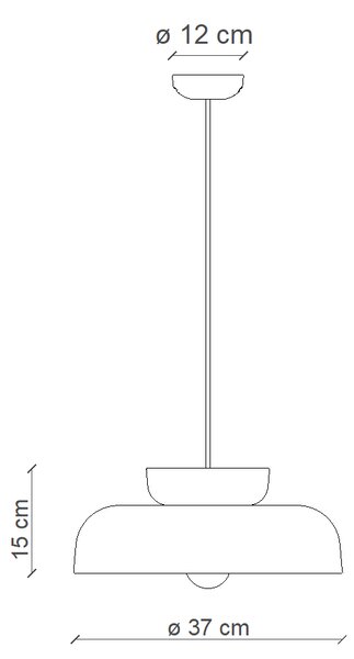 Ferroluce Závěsné svítidlo MARACANA', ∅ 37 cm, v. 15 cm, 1xE27 Barva: Modro-žlutá