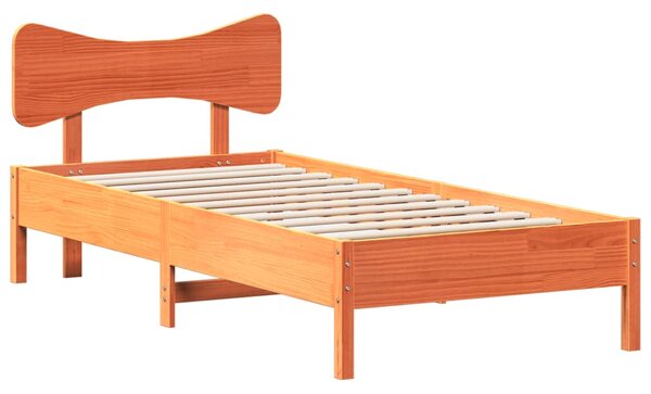Postel bez matrace voskově hnědá 75 x 190 cm masivní borovice 3328258