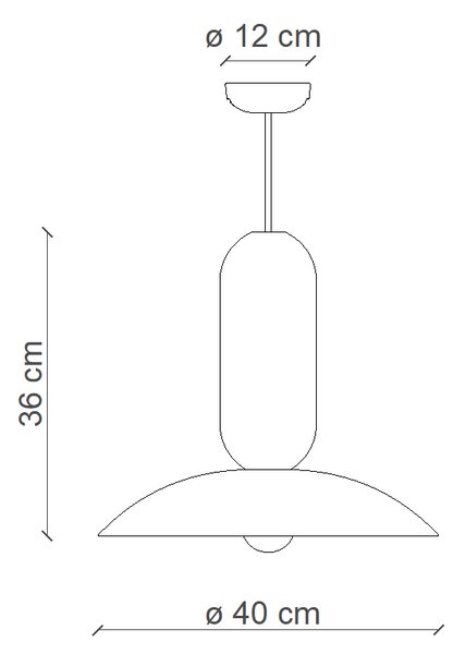 Ferroluce Závěsné svítidlo PAU, ∅ 40 cm, v. 36 cm, 1xE27
