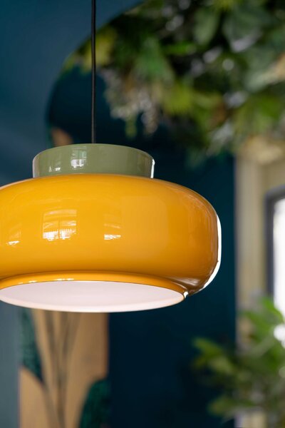 Ferroluce Závěsné svítidlo MARACANA', ∅ 37 cm, v. 20 cm, 1xE27 Barva: Hnědá