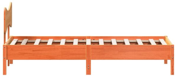 Postel bez matrace voskově hnědá 75 x 190 cm masivní borovice 3328258