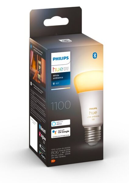 Hue WA LED žárovka E27 A60 8W 1100lm 2200-6500K IP20