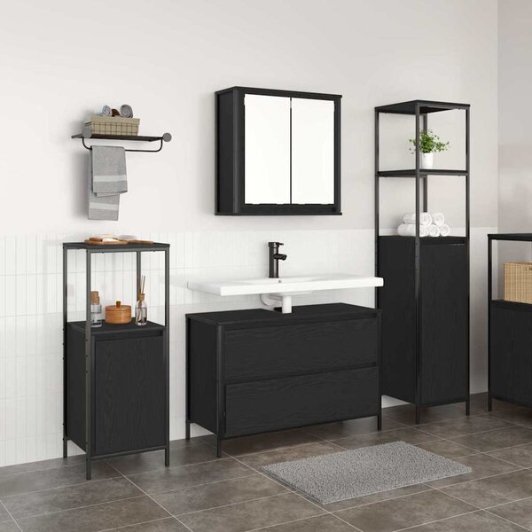 Sada koupelnového nábytku 3 ks Černý dub 90 x 34,5 x 60 cm 3328359