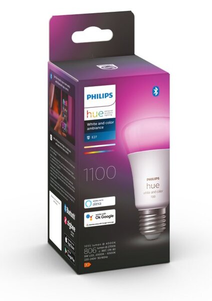 Hue WACA LED žárovka E27 A60 9W 1100lm 2000-6500K RGB IP20