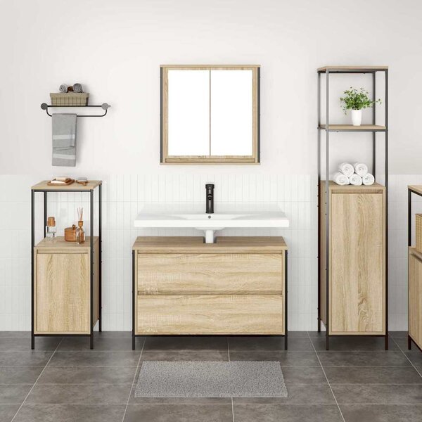 Sada koupelnového nábytku 3 ks Sonoma dub 90 x 34,5 x 60 cm 3328360