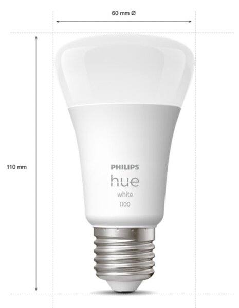 Hue sada Bridge + 2x HUE White žárovka LED E27 A60 10W 1100lm 2700K IP20