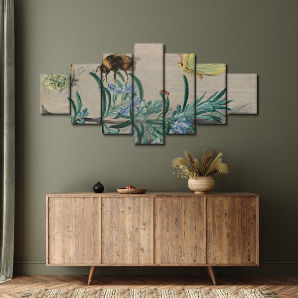 Obraz - Jan van Kessel the Elder, Insects and a Sprig of Rosemary, reprodukce (210x100 cm)