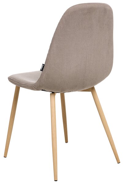 Sada 2 jídelních židlí HILDEN Manšestr Taupe